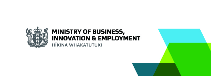 Ministry of Business Innovation and Employment (MBIE) logo